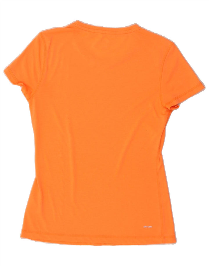 ADIDAS Womens Climalite T-Shirt Top UK 8/10 Small Orange Polyester Vintage Adidas and Second-Hand Adidas from Messina Hembry 