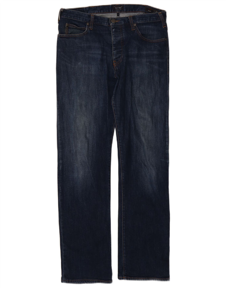 Женские прямые джинсы стандартного кроя Armani W32 L31, синие, хлопок