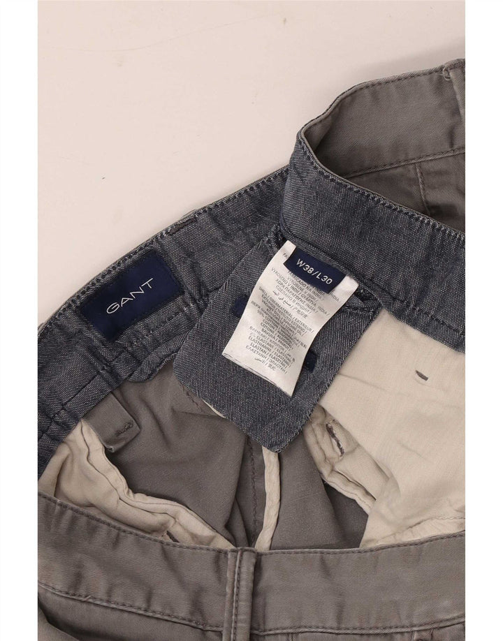 Мужские укороченные брюки Gant W38 L25, серый хлопок