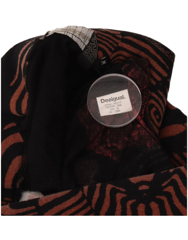 Женская юбка-трапеция с рисунком Desigual Medium W30 Черная в стиле пэчворк