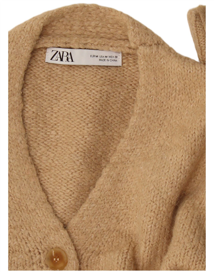 Женский укороченный кардиган Zara UK 14, средний бежевый