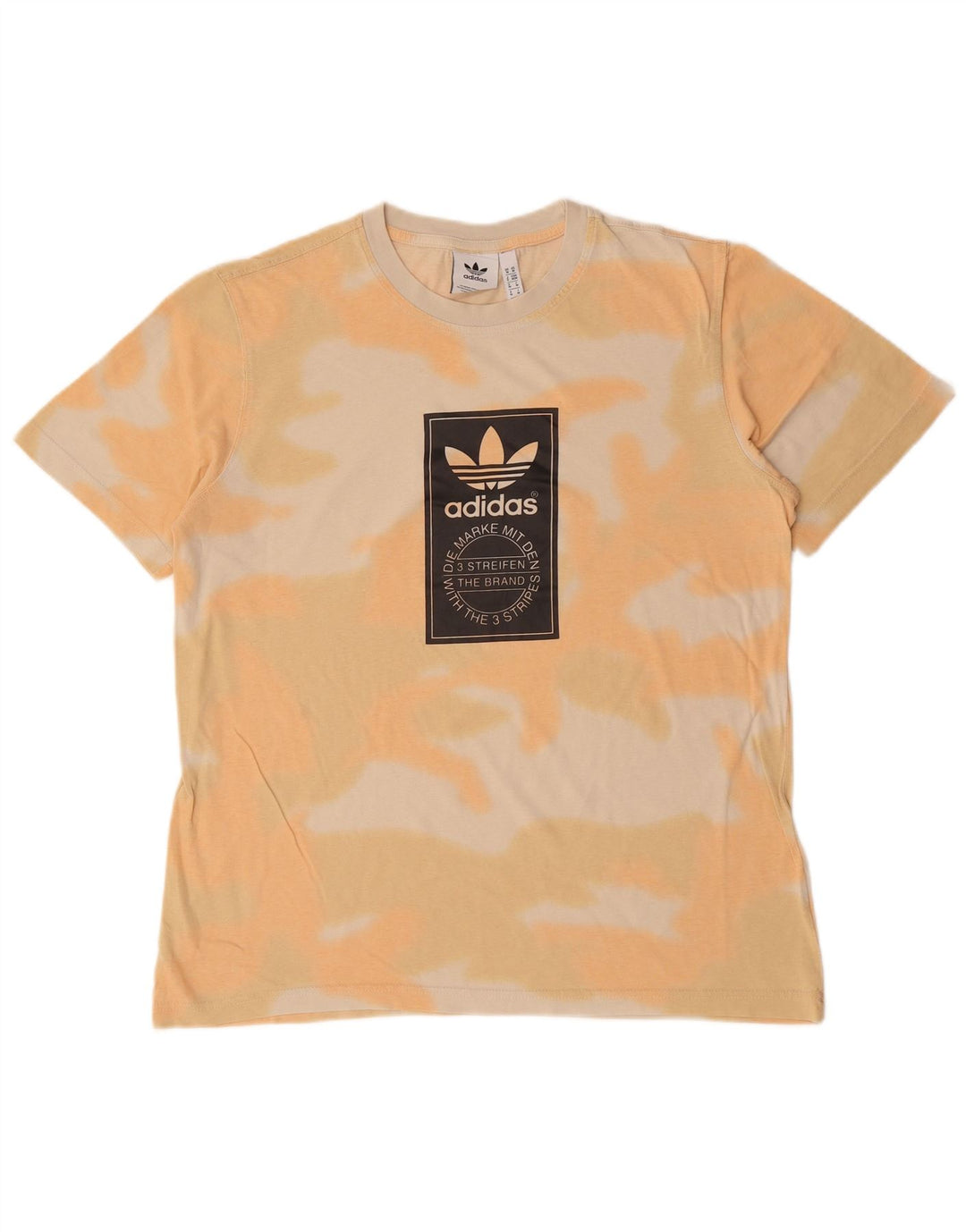 Adidas Мужская футболка с рисунком Top Medium Orange Tie Dye Хлопок