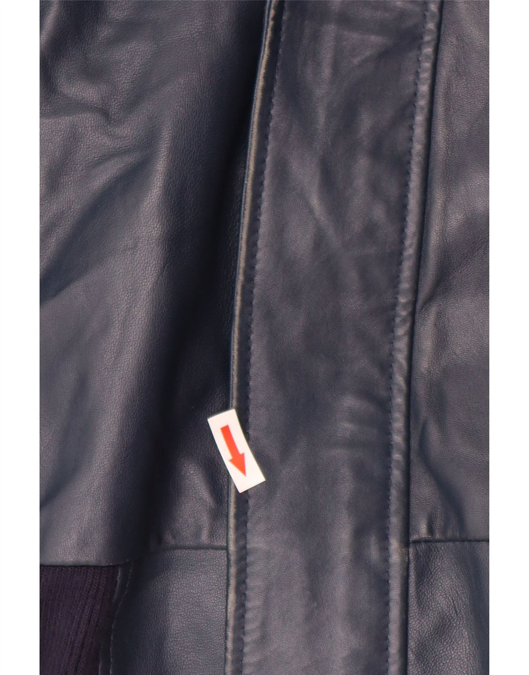 ВИНТАЖНАЯ женская кожаная куртка с капюшоном UK 14, большая темно-синяя кожаная