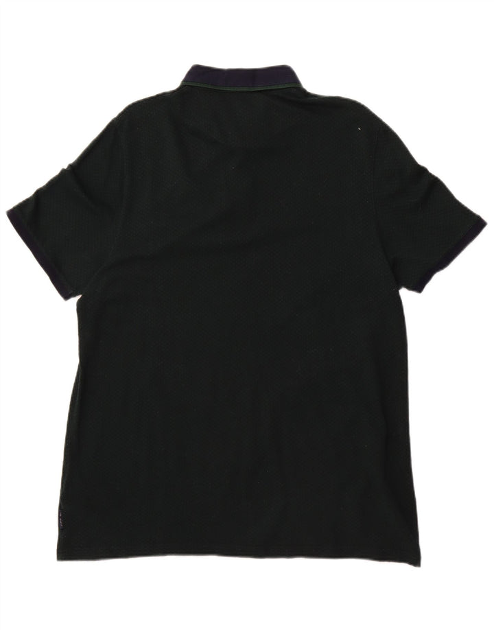 Мужская рубашка-поло Ted Baker, размер 6, 2XL, зеленый хлопок с узором аргайл/бриллиант