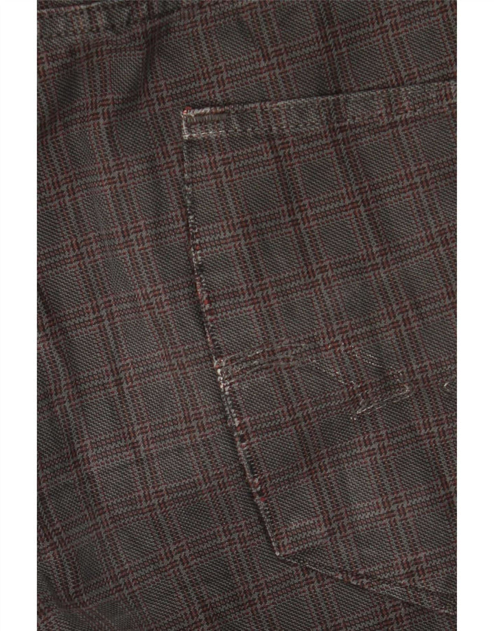 Мужские прямые повседневные брюки Trussardi W36 L32 серые в клетку