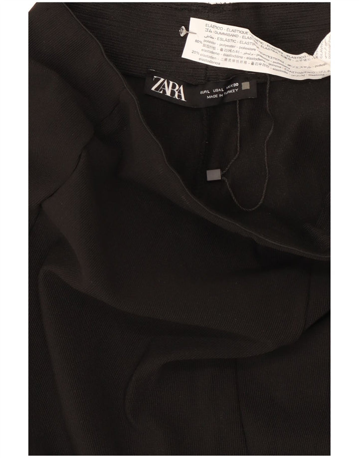 Женские леггинсы Zara UK 16, большие черные из полиэстера