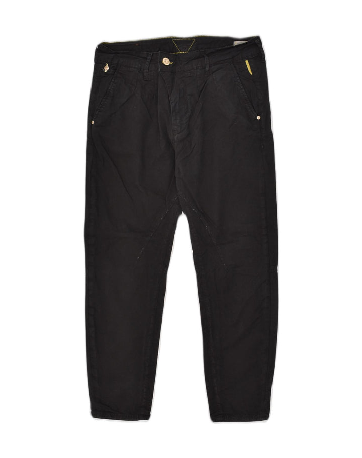 MELTIN' POT Womens Tapered Casual Trousers W27 L22 Black Cotton | Vintage Meltin' Pot | Thrift | Second-Hand Meltin' Pot | Used Clothing | Messina Hembry 