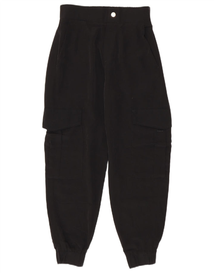 Женские брюки-карго Zara XS W24 L25, черный полиэстер