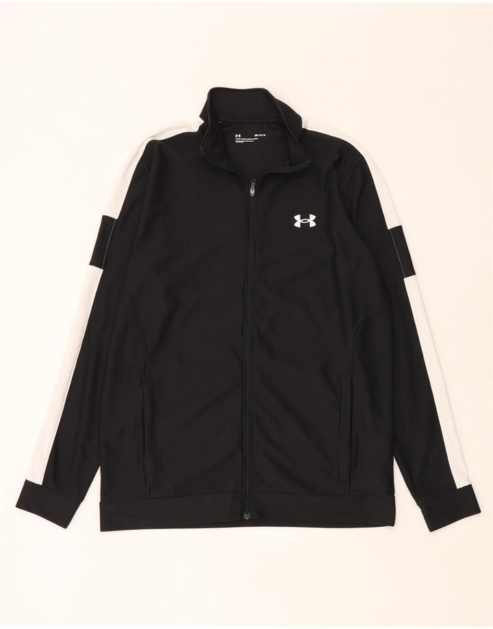 Мужской спортивный костюм Under Armour, верхняя куртка, средний черный, полиэстер с цветными блоками