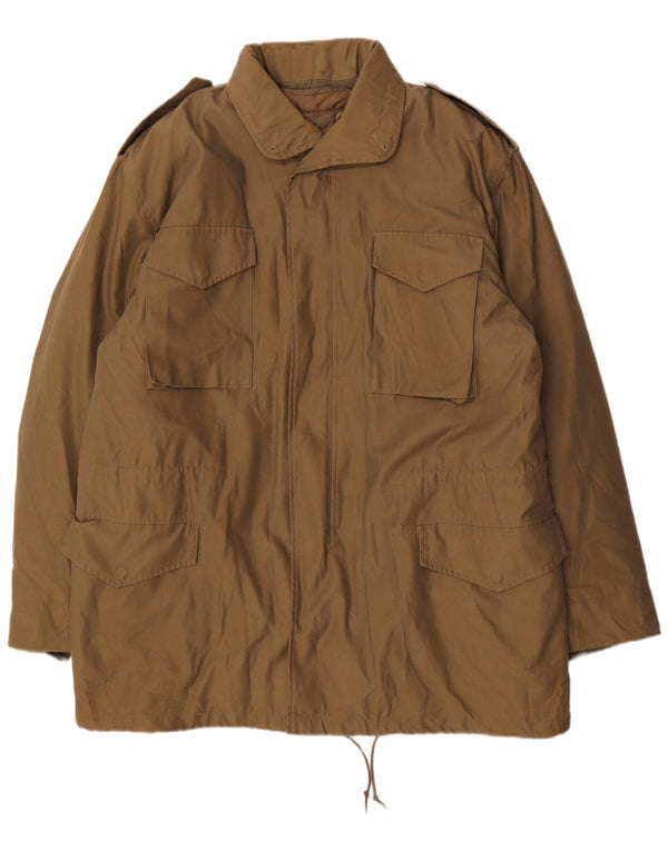 Винтажная мужская куртка в стиле милитари UK 46 3XL, хаки, полиэстер
