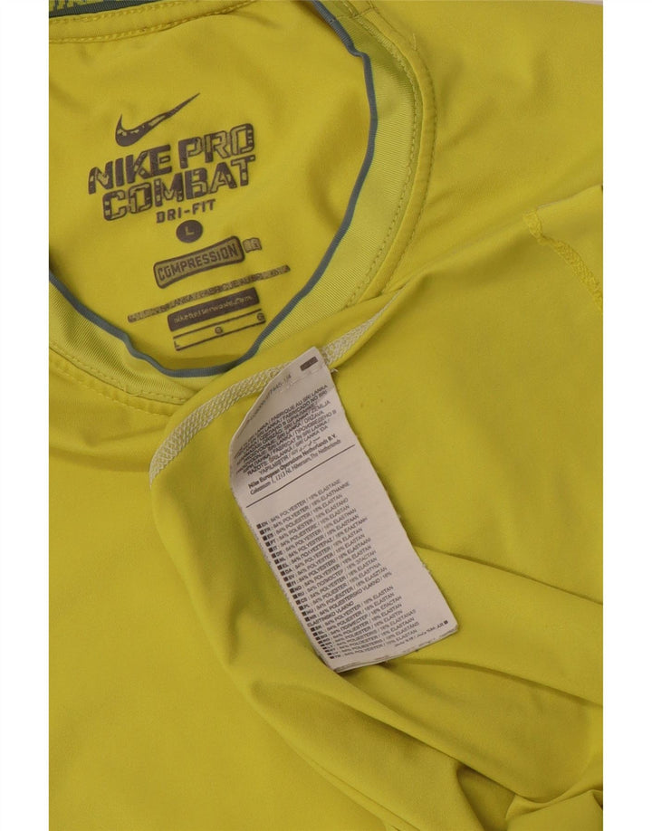 Мужская футболка Nike Dri Fit, большая желтая спортивная футболка из полиэстера