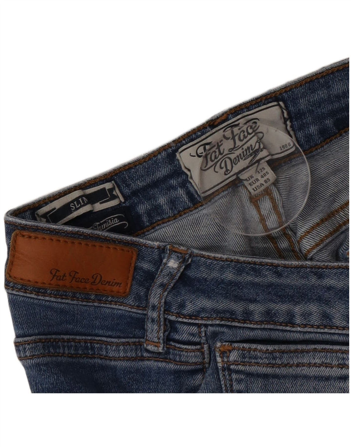 Женские узкие джинсы Fat Face UK 12, средние W32 L28, синие, хлопок