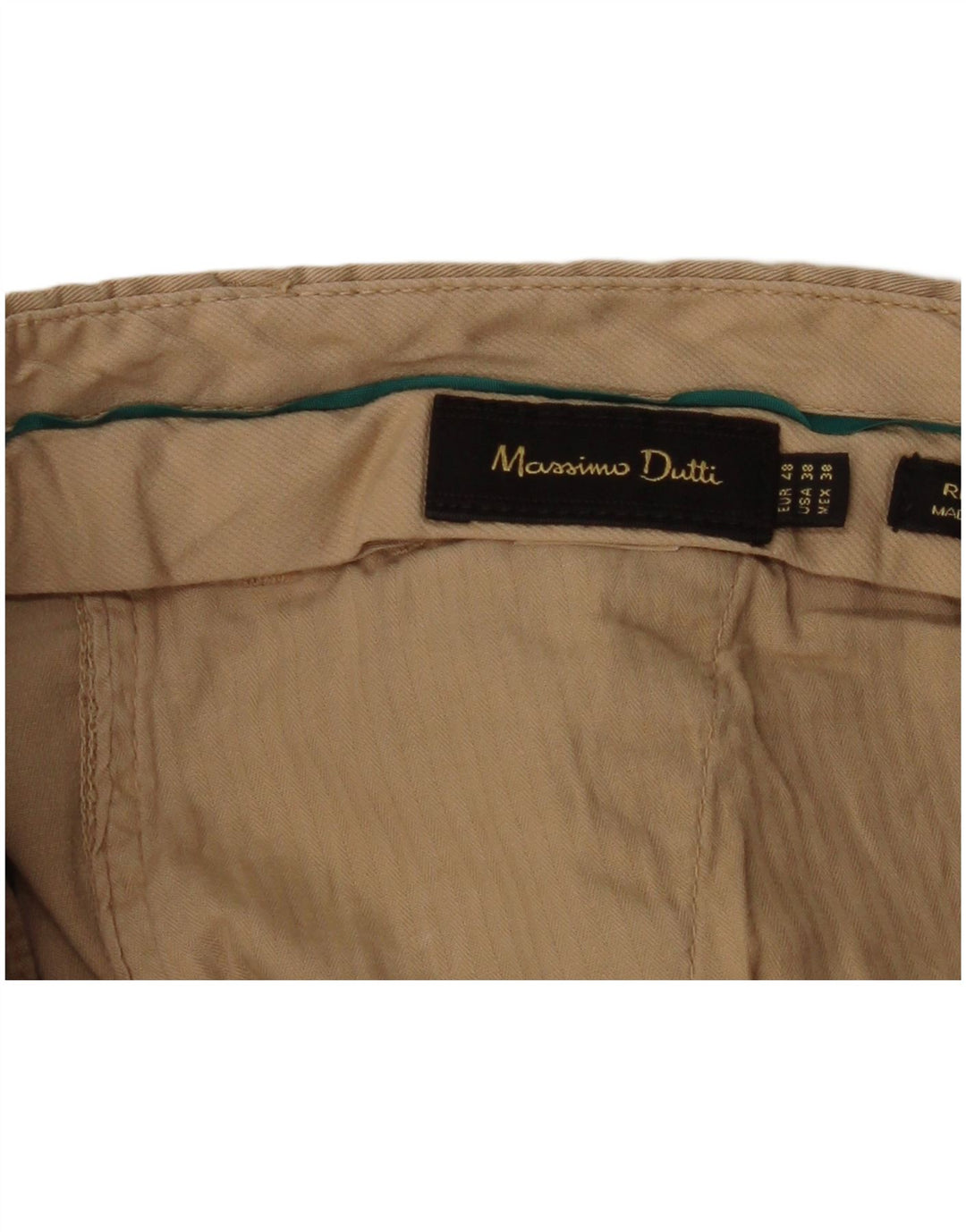 MASSIMO DUTTI Мужские узкие брюки-чиносы EU 48 XL W38 L34 Бежевые