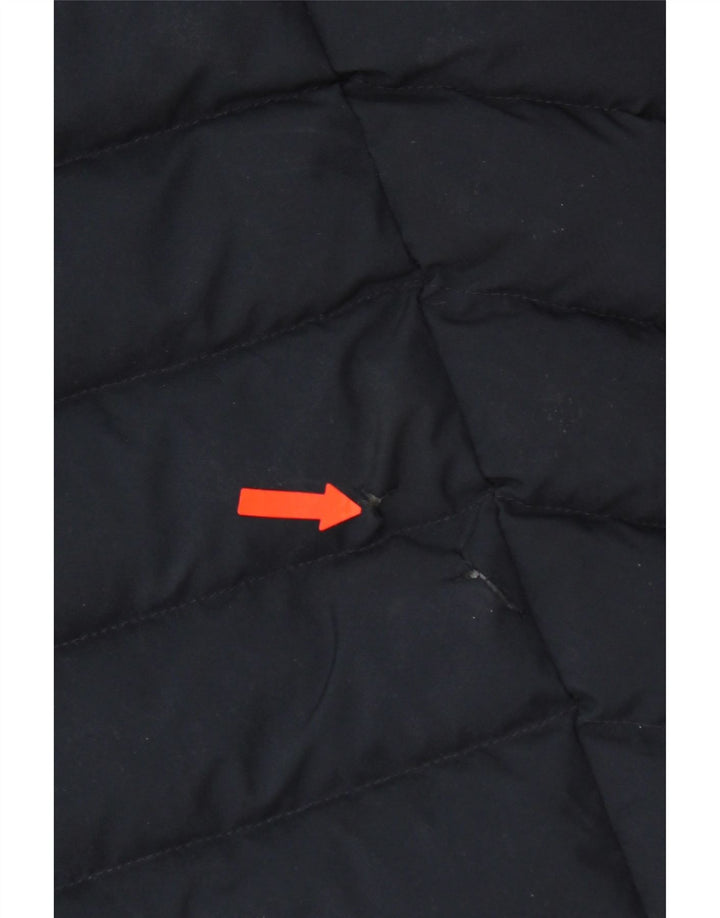 Женское стеганое пальто с капюшоном Superdry UK 10, маленький темно-синий, полиэстер