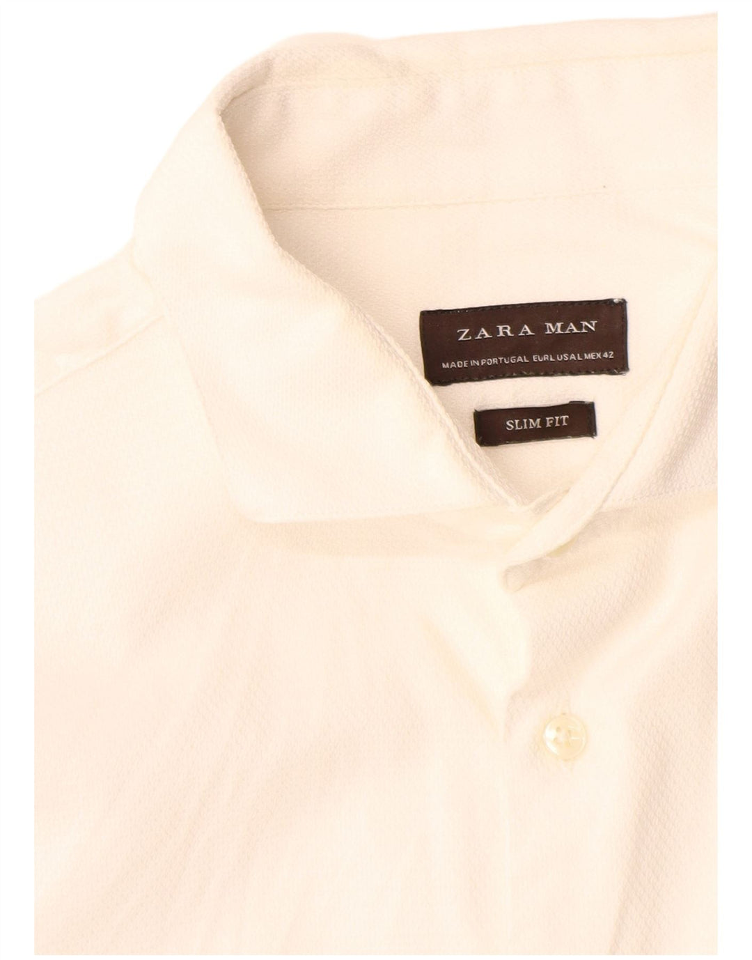 Мужская рубашка узкого кроя Zara, большая белая