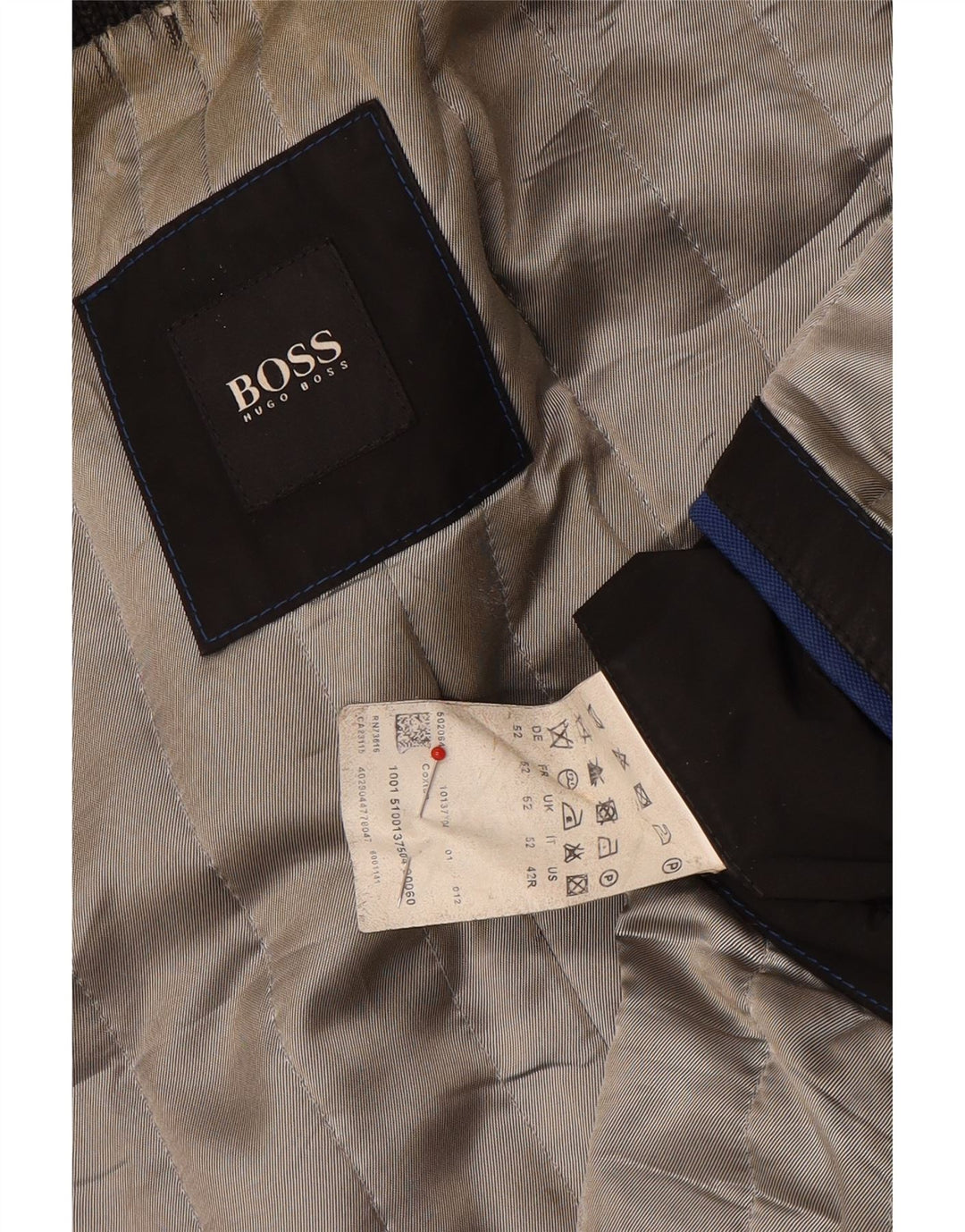 Мужское пальто Hugo Boss EU 52 XL серое шерстяное