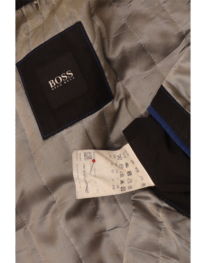 Мужское пальто Hugo Boss EU 52 XL серое шерстяное