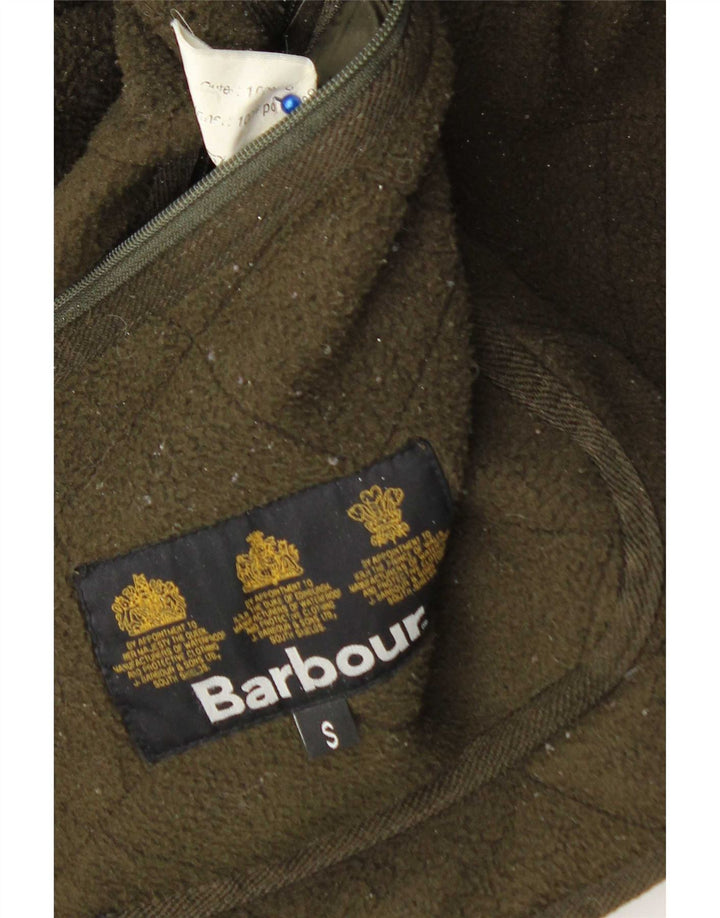 Мужская стеганая куртка Barbour UK 36 маленькая зеленая из полиамида