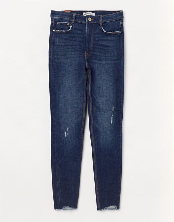 Женские джинсы скинни Zara Trafaluc EU 38 Small W28 L27 Темно-синие