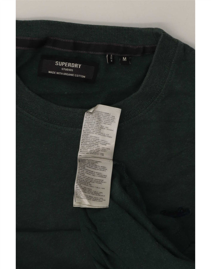 Мужская футболка Superdry Top из хлопка среднего зеленого цвета