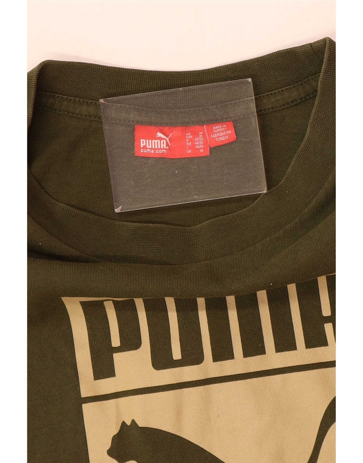 Мужская футболка с рисунком Puma, средний хаки