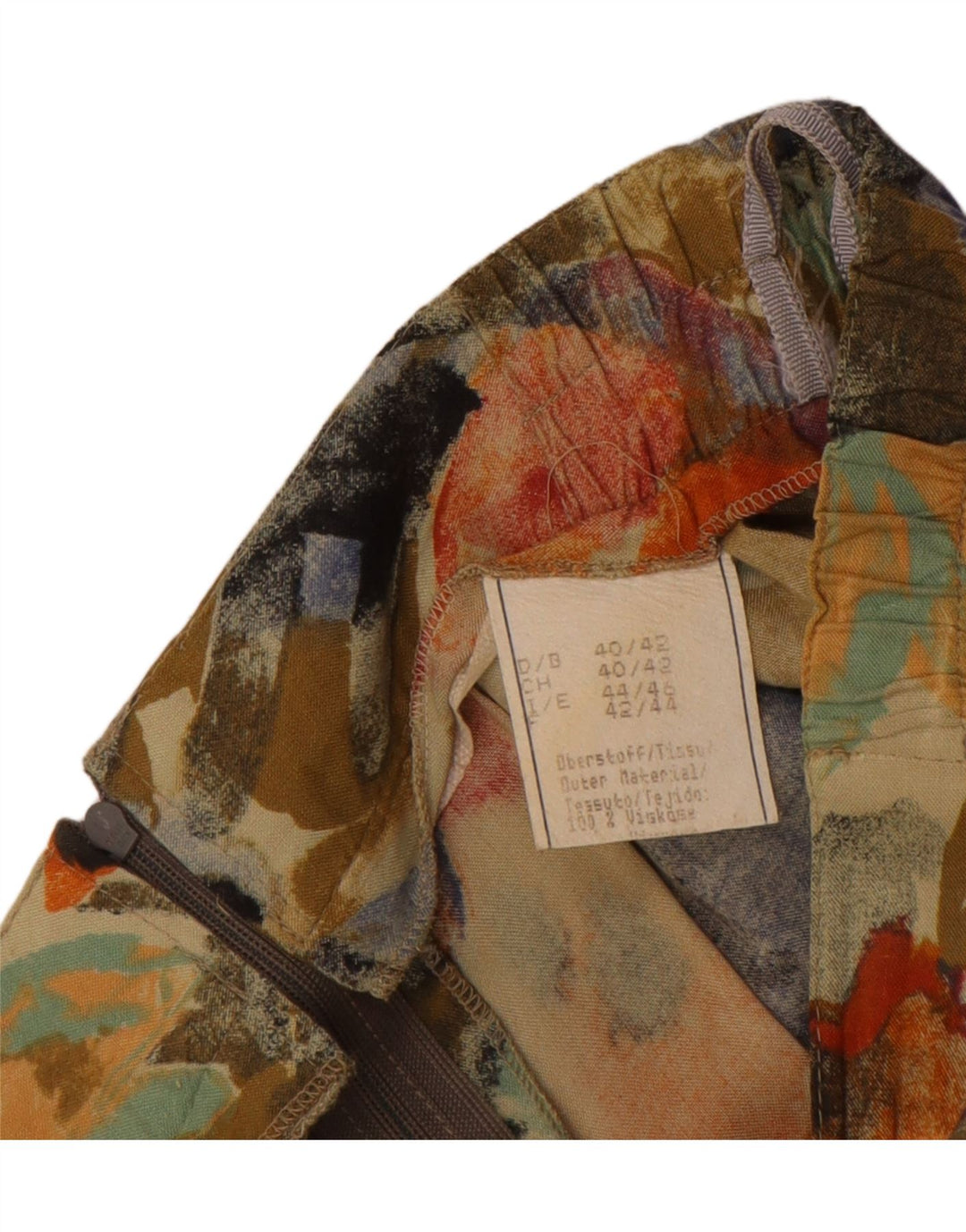 ВИНТАЖНАЯ женская макси-юбка плиссе IT 44/46 Средняя W28 Разноцветный цветочный принт