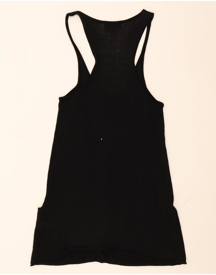 ZARA Womens Sleeveless A-Line Dress UK 12 Medium Black Silk Vintage Zara and Second-Hand Zara from Messina Hembry 
