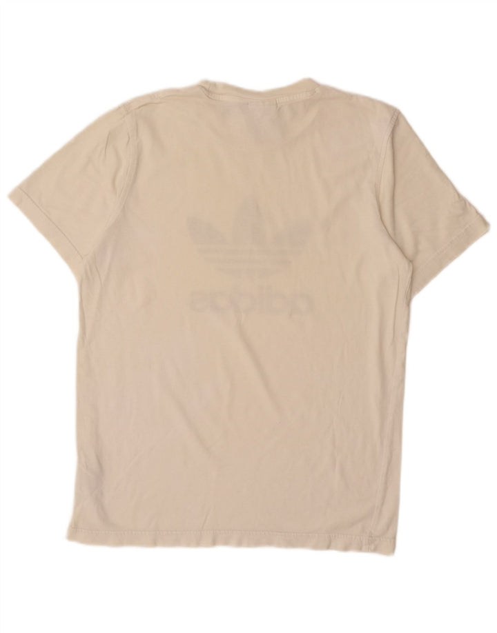 Мужская футболка с рисунком ADIDAS, маленький белый хлопковый топ