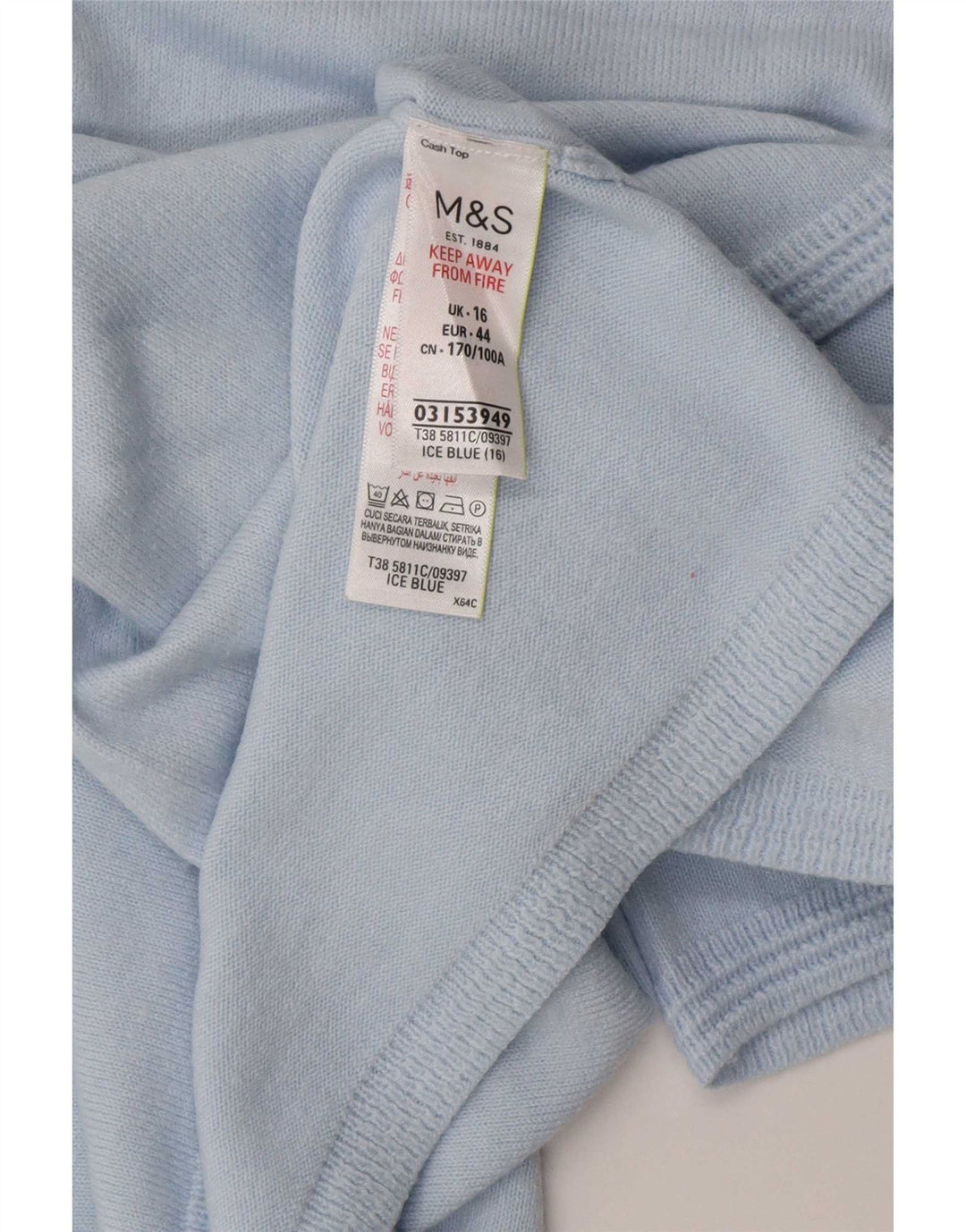 Женская блузка Marks & Spencer Top UK 16, большой синий акрил