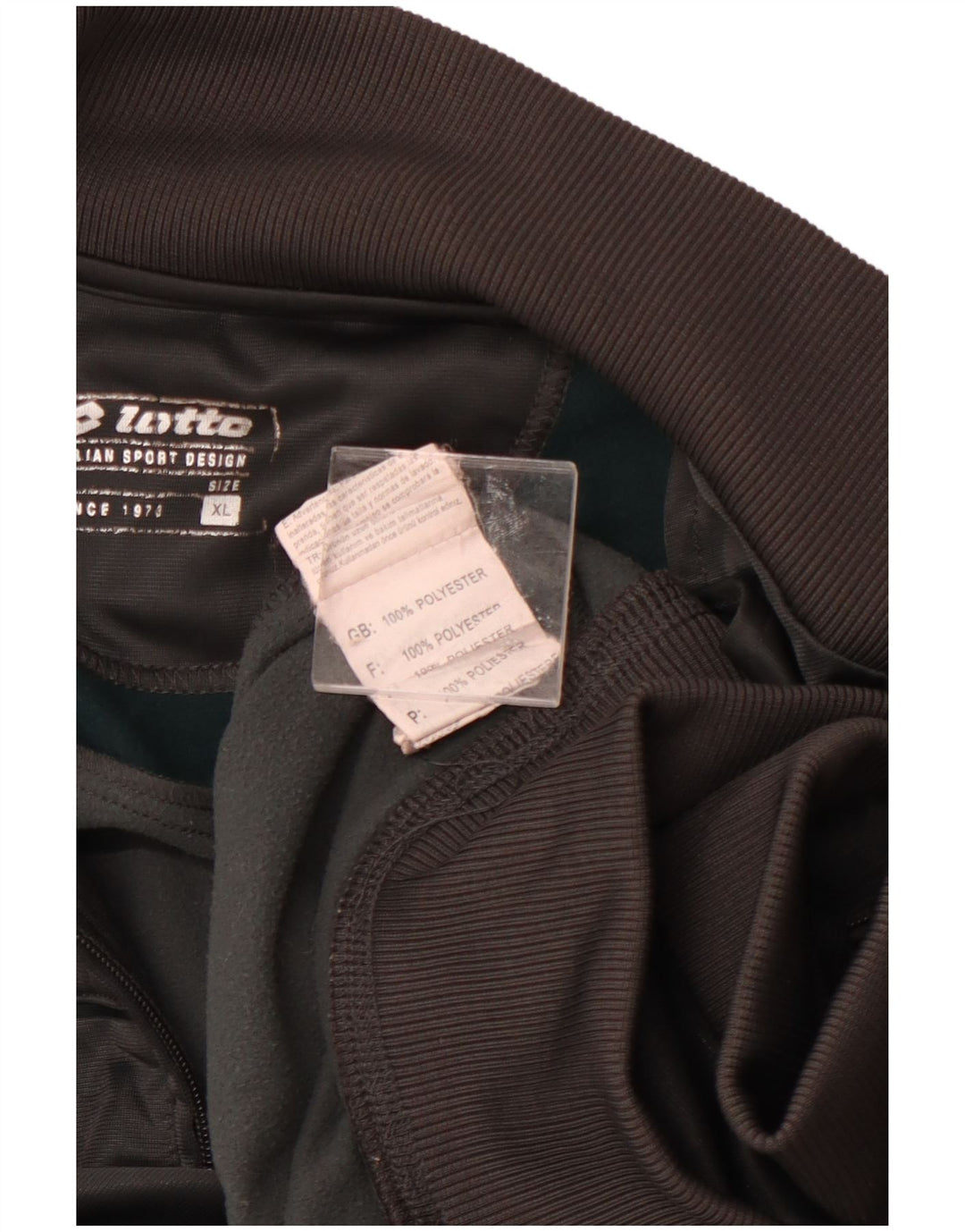 LOTTO Мужской спортивный костюм Верхняя куртка XL Серый полиэстер с цветными блоками