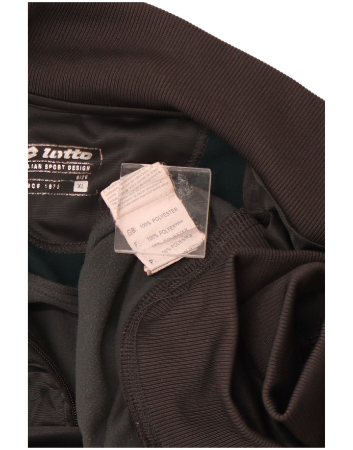 LOTTO Мужской спортивный костюм Верхняя куртка XL Серый полиэстер с цветными блоками