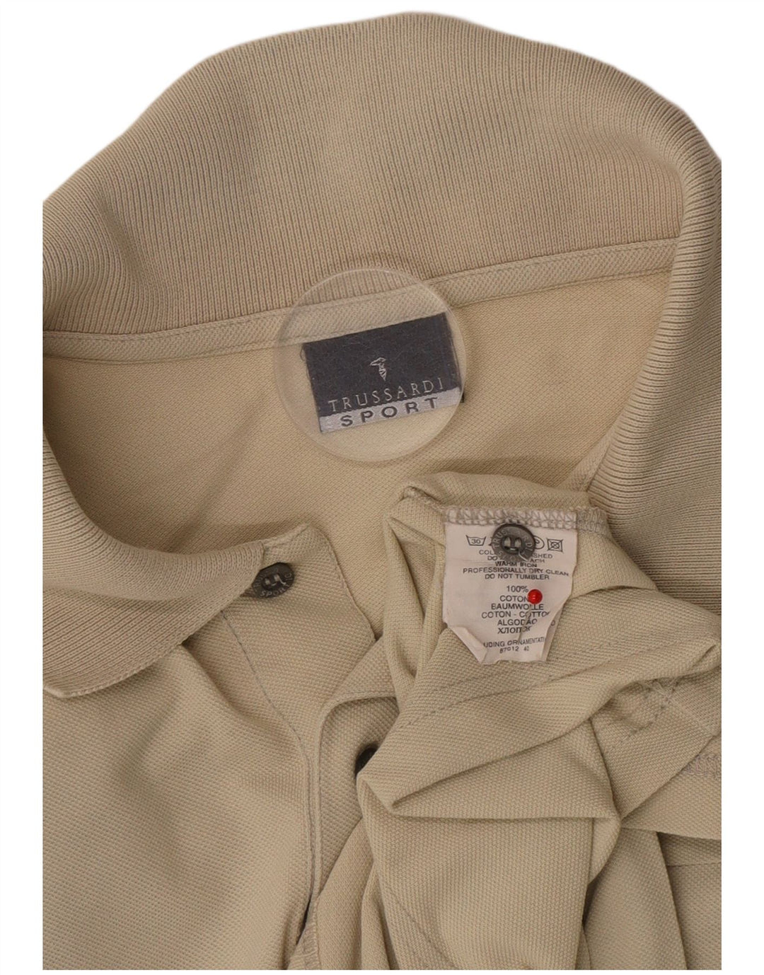 Мужская рубашка-поло Trussardi XL, бежевый хлопок