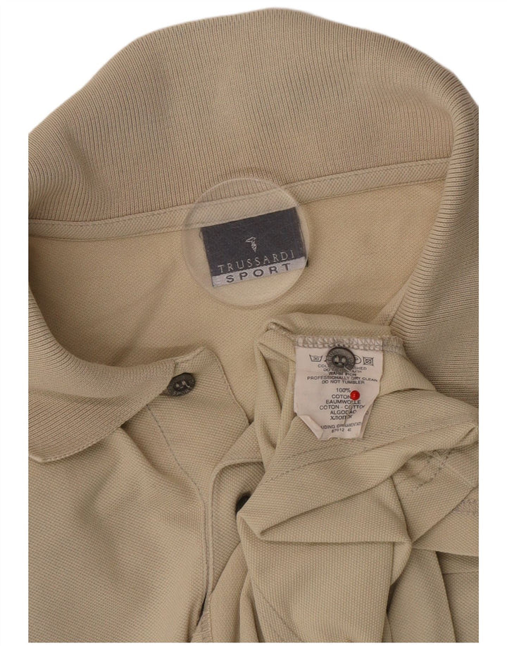 Мужская рубашка-поло Trussardi XL, бежевый хлопок