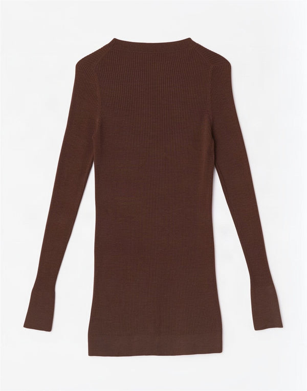 Женский удлиненный кардиган Massimo Dutti UK 10, маленький, коричневый, шерсть