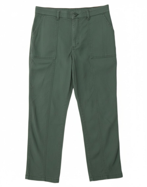 Женские прямые укороченные брюки с завышенной талией Lee, размер США 10, большие W32 L24, зеленые