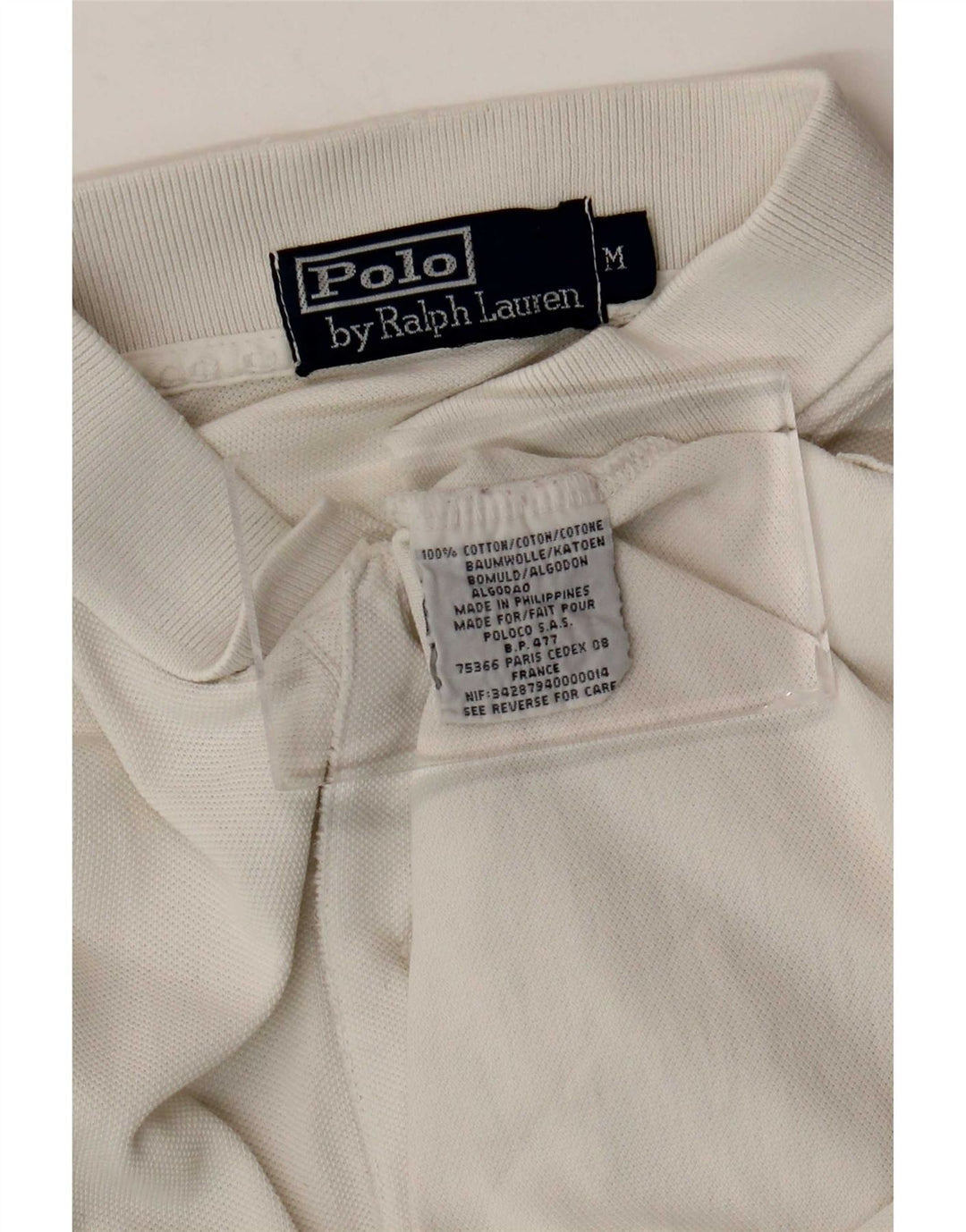 Мужская рубашка Polo Ralph Lauren среднего размера из хлопка белого цвета