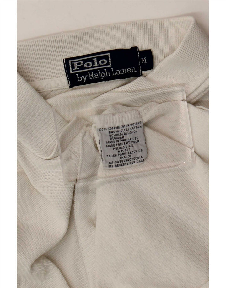 Мужская рубашка Polo Ralph Lauren среднего размера из хлопка белого цвета