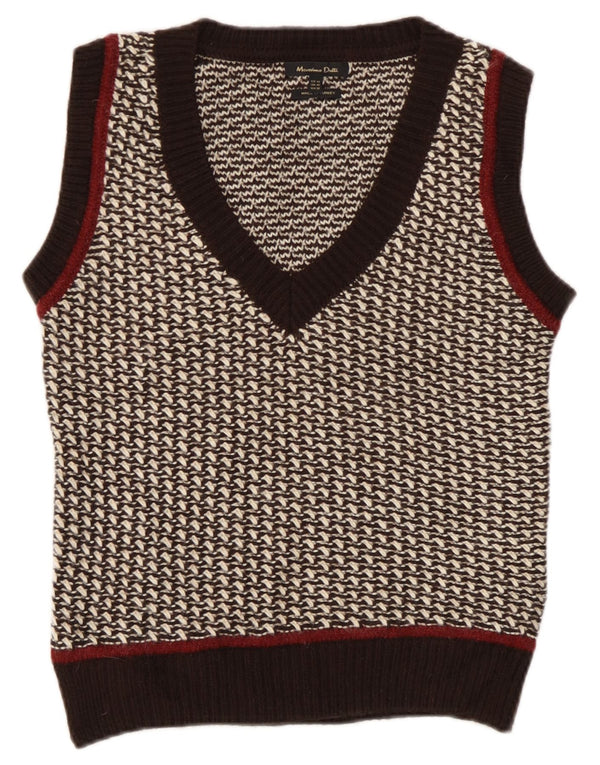 Женская майка Massimo Dutti UK 6 XS, коричневый акрил в крапинку