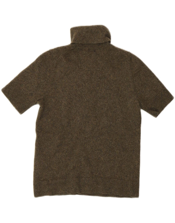 Женский укороченный джемпер с высоким воротником Cos UK 6 XS, кашемир цвета хаки