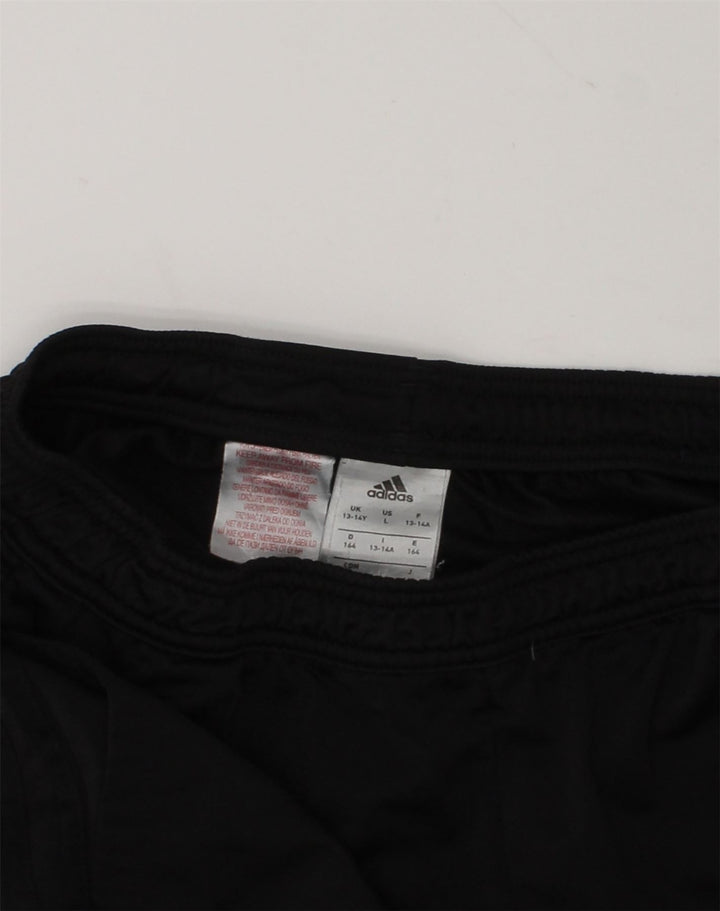 ADIDAS Boys Ajax Tracksuit Trousers 13-14 Years Black Polyester | Vintage Adidas | Thrift | Second-Hand Adidas | Used Clothing | Messina Hembry 