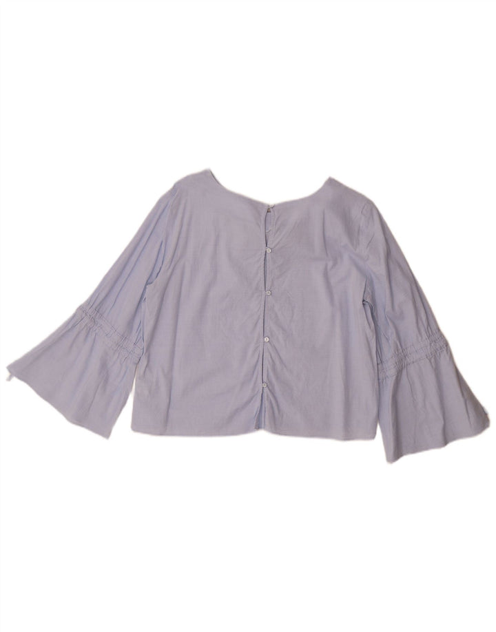 Женский укороченный топ с рукавом 3/4 Zara UK 14, средний синий