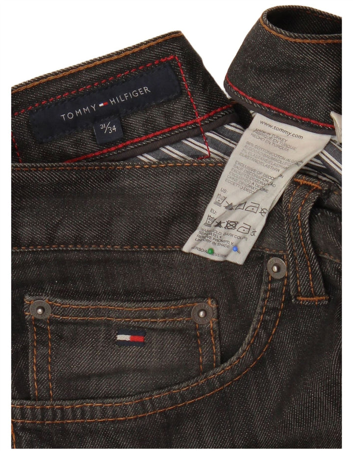 TOMMY HILFIGER Мужские прямые джинсы W31 L28 Серые хлопковые