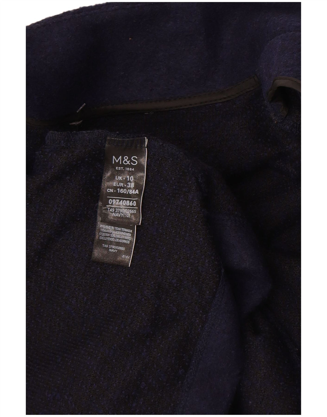 Женский удлиненный кардиган Marks & Spencer UK 10, маленький темно-синий
