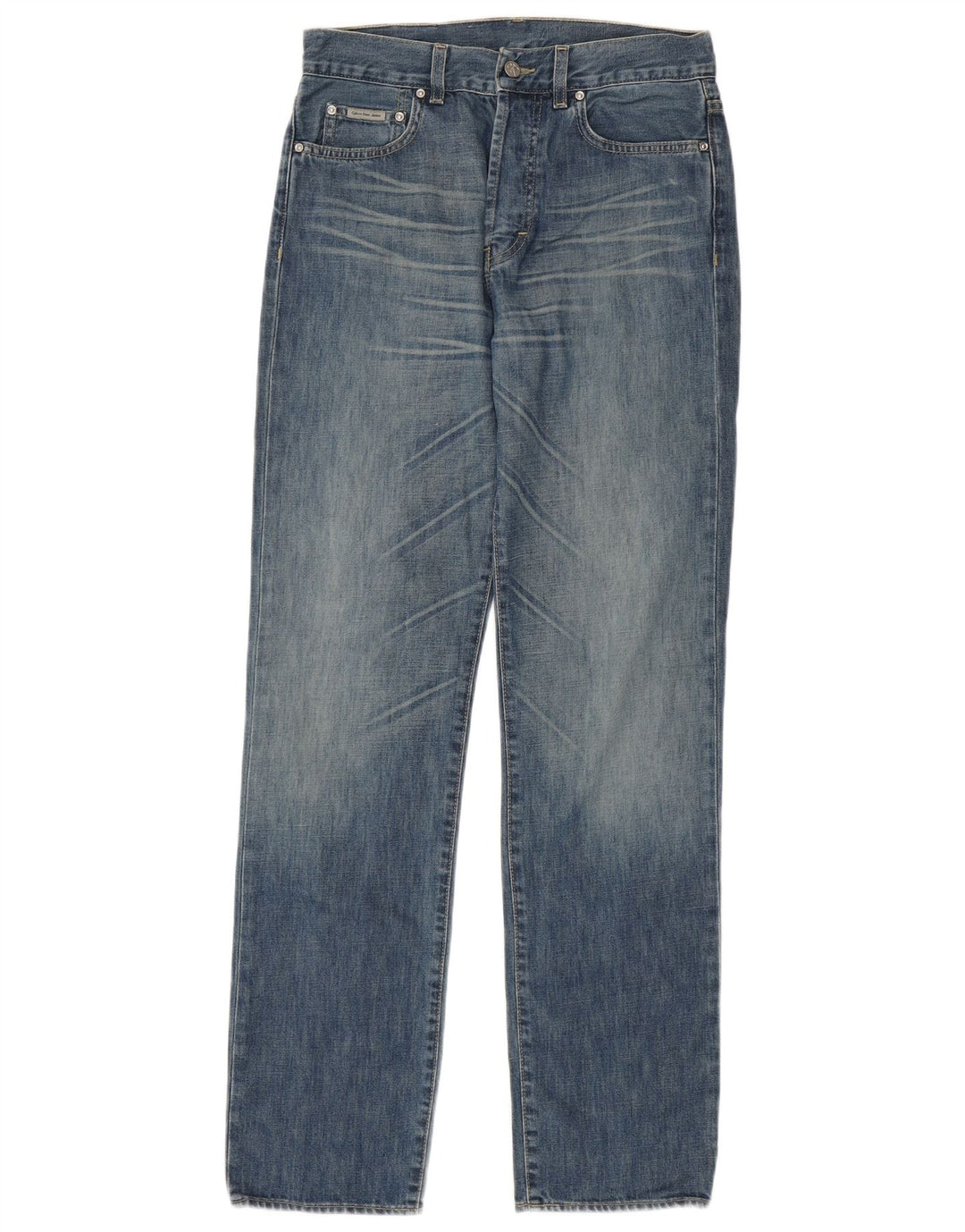 Мужские прямые джинсы Calvin Klein W30 L34 синие, хлопок