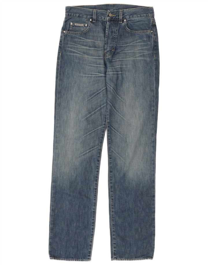 Мужские прямые джинсы Calvin Klein W30 L34 синие, хлопок