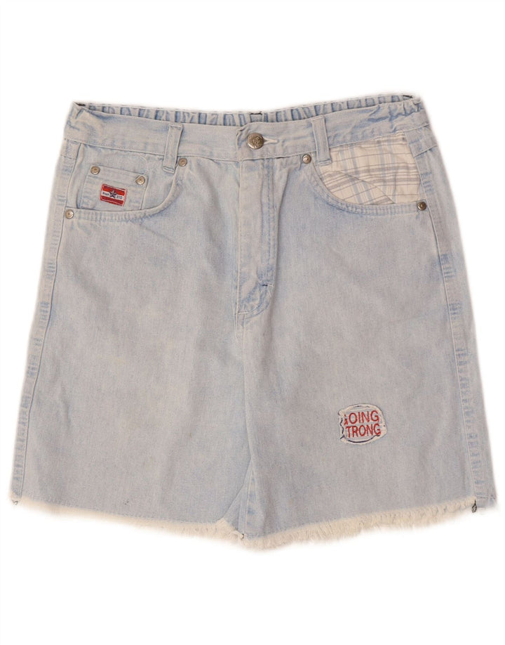 VINTAGE Boys Denim Shorts 13-14 Years W28 Blue