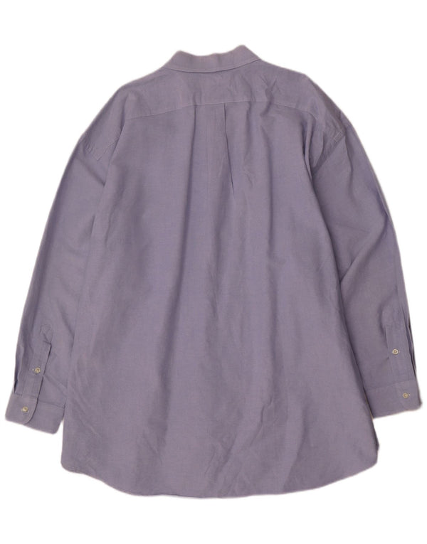 Мужская большая рубашка Ralph Lauren 4XL, синяя, хлопок