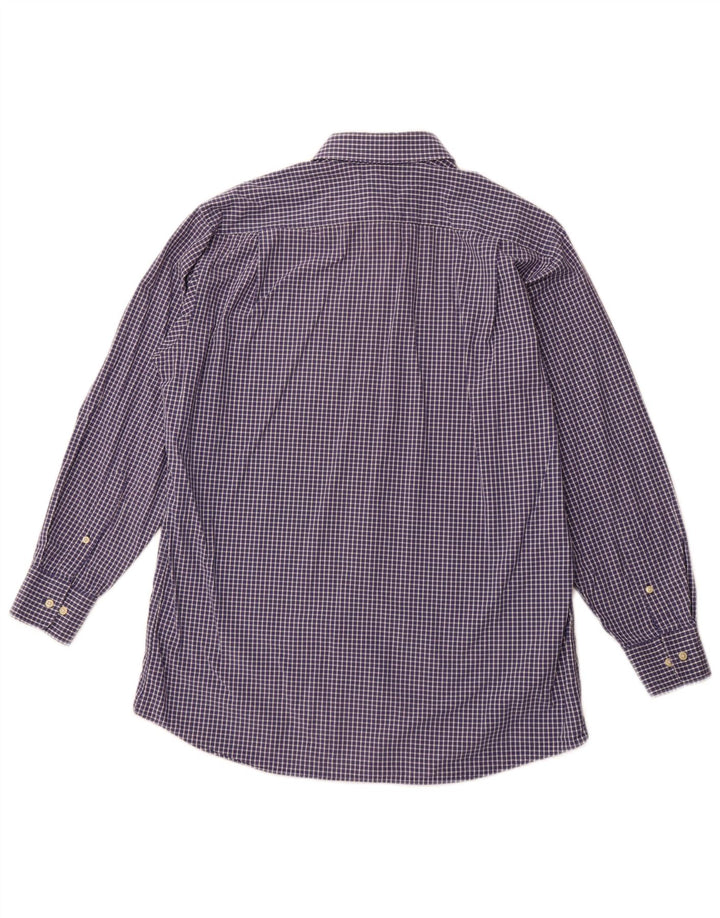 TOMMY HILFIGER Мужская рубашка в клетку, размер 15 1/2, средний темно-синий, хлопок