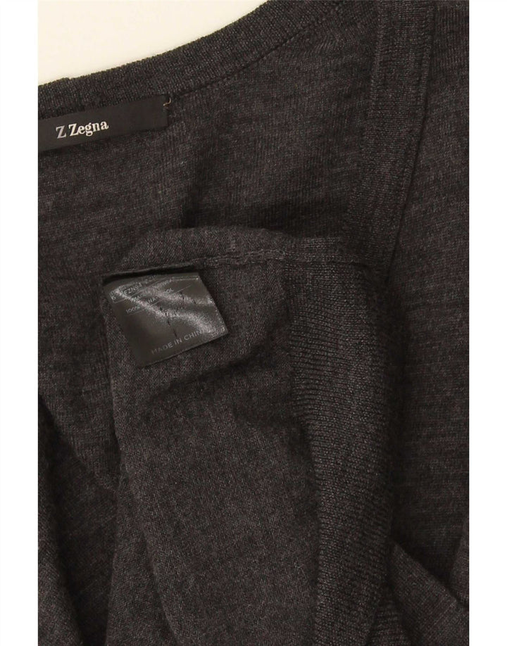 Женский кардиган Z ZEGNA, США 6, шерсть среднего серого цвета