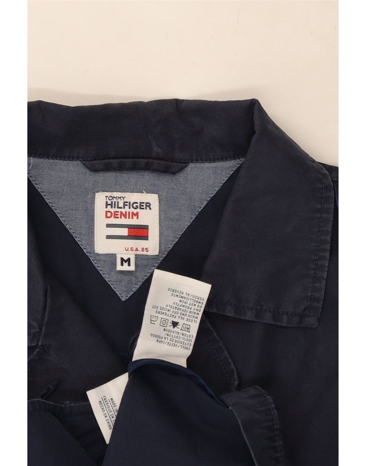 Женская куртка в стиле милитари Tommy Hilfiger UK 14, средний темно-синий, хлопок